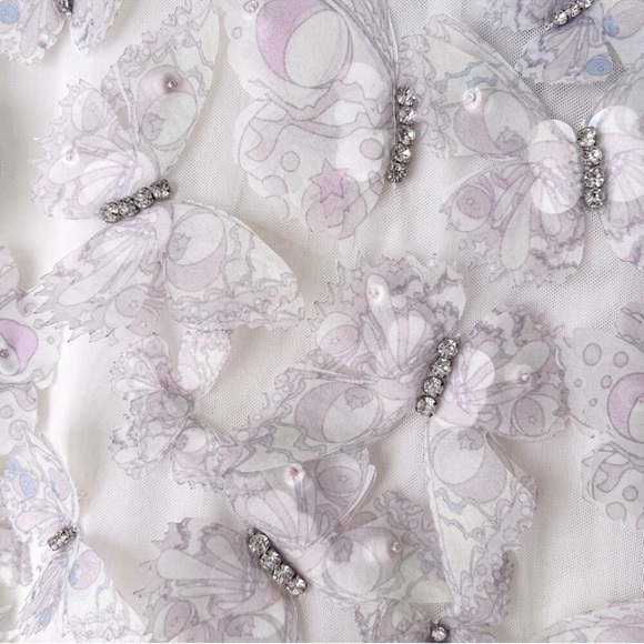 Cynthia Rowley Butterfly Embellished Mini Dress - Picture 3 of 6